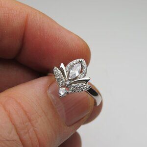 925 *Sterling Silver Diamond  Ring